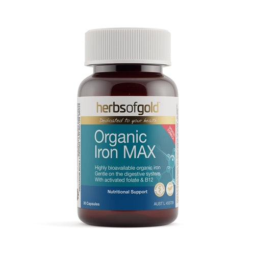Herbs Of Gold | Organic Iron Max 30 Capsules