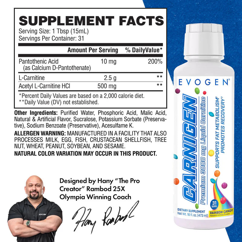 Evogen | Carnigen Premium Liquid Carnitine