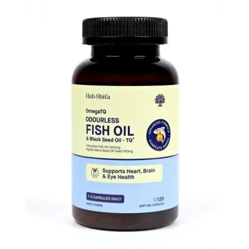 Hab Shifa | Omega TQ Odourless Fish Oil & Blackseed Oil 120c